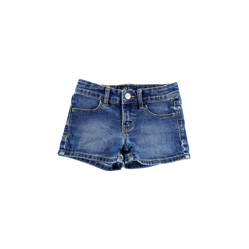 Gap Kids Girls Blue Denim Shortie Shorts Size 6 Regular Adjustable Waist